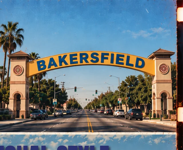 Bakersfield arch pictured in the creative pitch deck